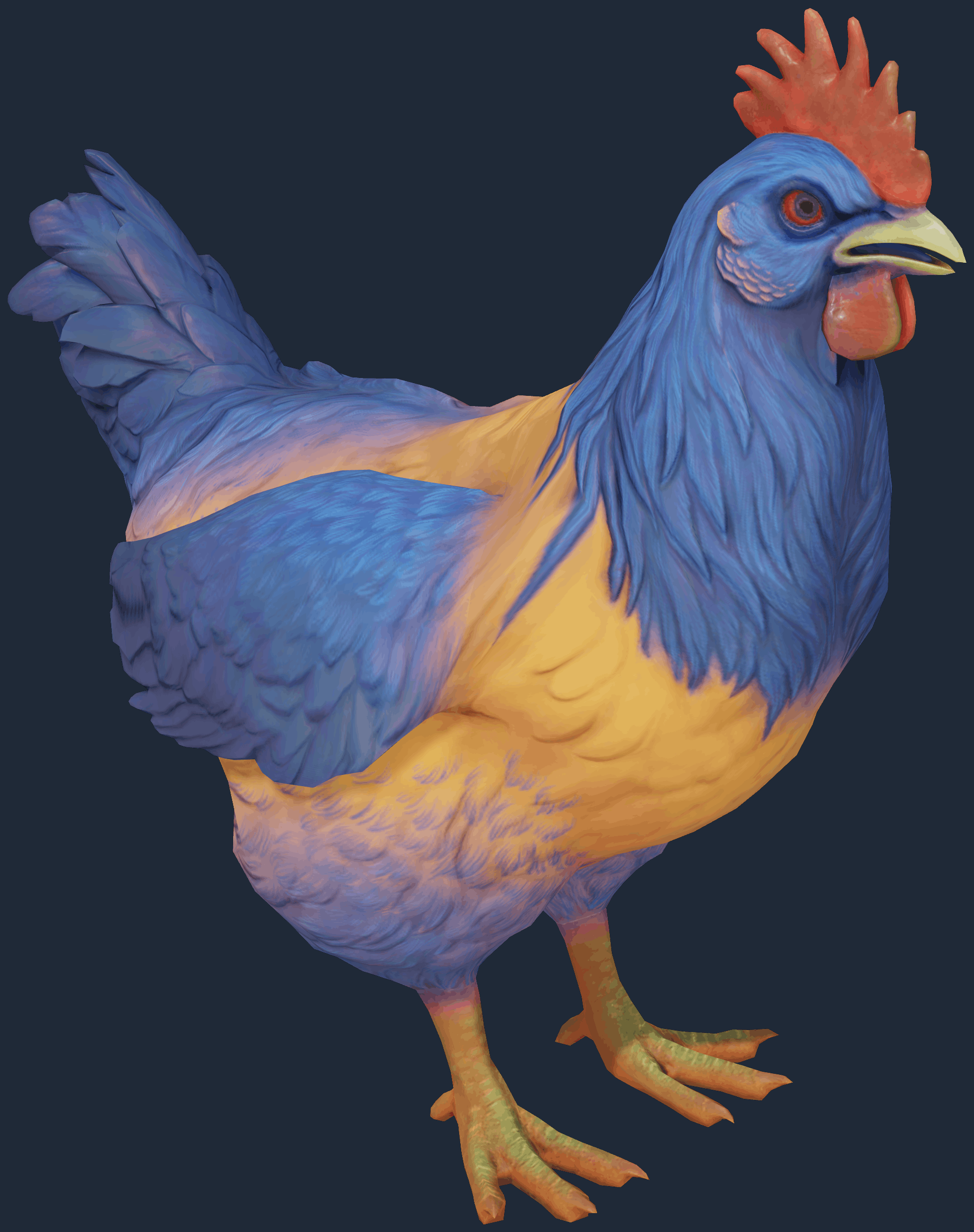 Pet Chicken | Catalana (Orange Blue Neck) Image
