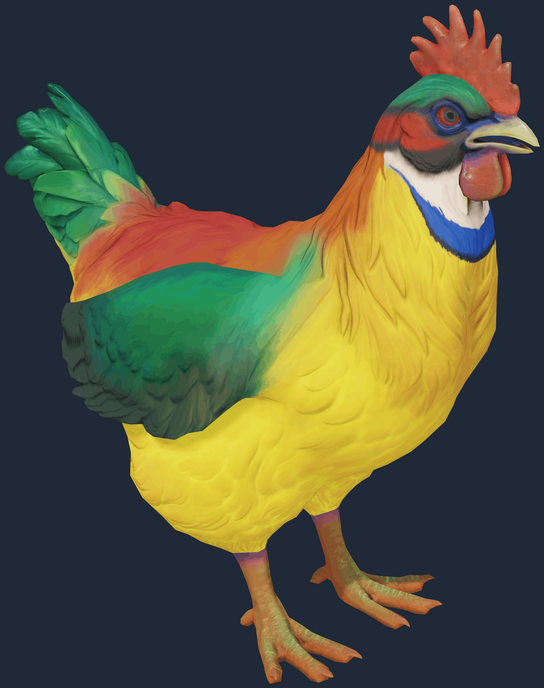 Pet Chicken | Catalana (Yellow And Red) Image