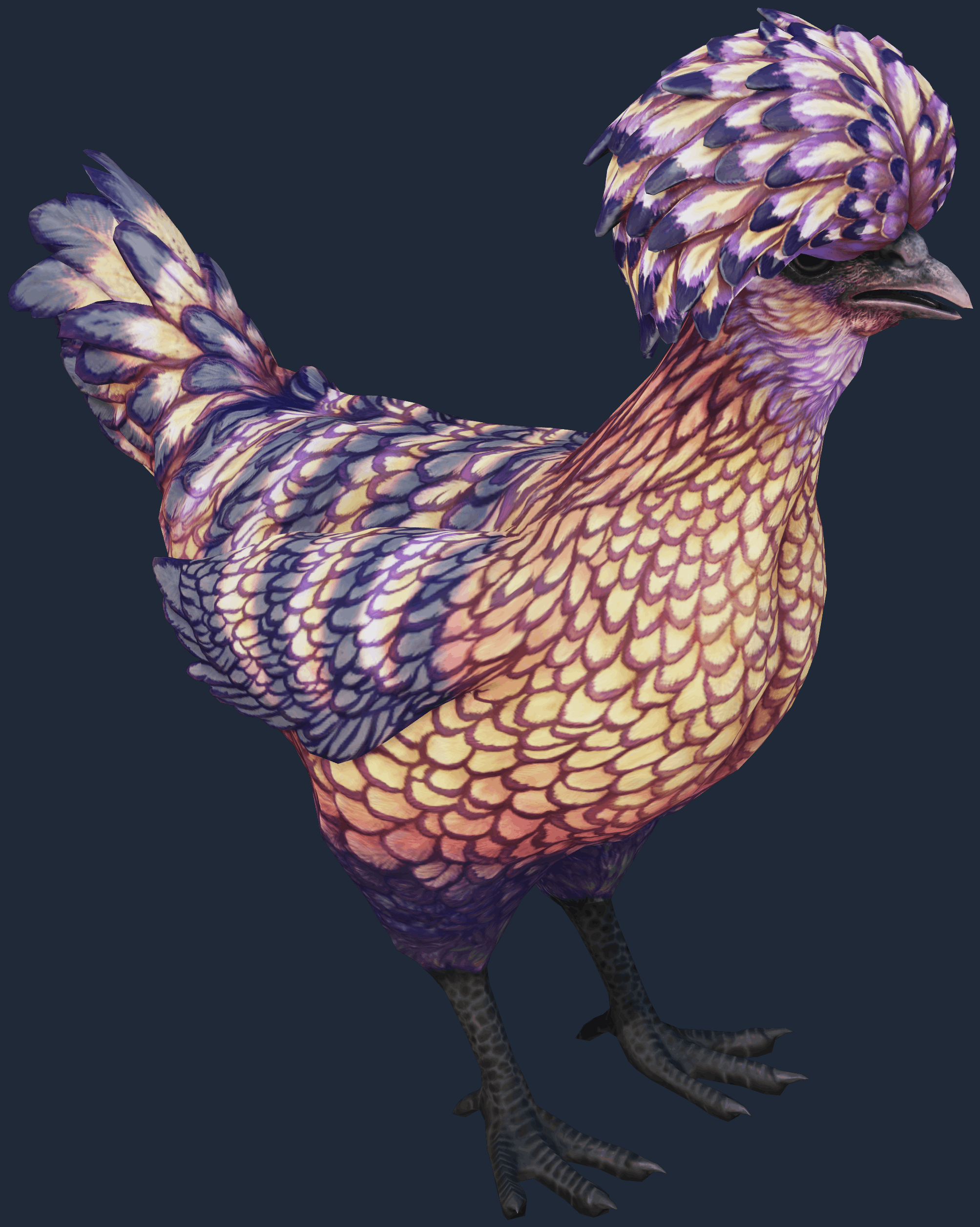 Pet Chicken | Polish (Orange With Black Stripes) Image