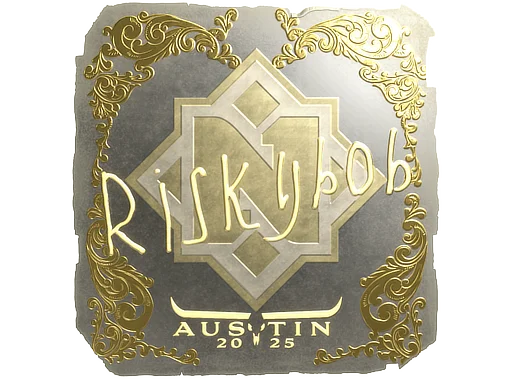 Sticker | riskyb0b (Gold) | Austin 2025