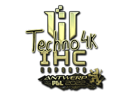 Sticker | Techno4K (Gold) | Antwerp 2022