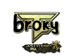Sticker | broky (Gold) | Antwerp 2022