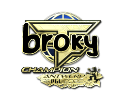 Sticker | broky (Gold, Champion) | Antwerp 2022