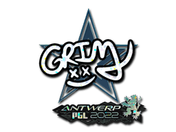 Sticker | Grim (Glitter) | Antwerp 2022