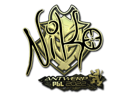 Sticker | NiKo (Gold) | Antwerp 2022