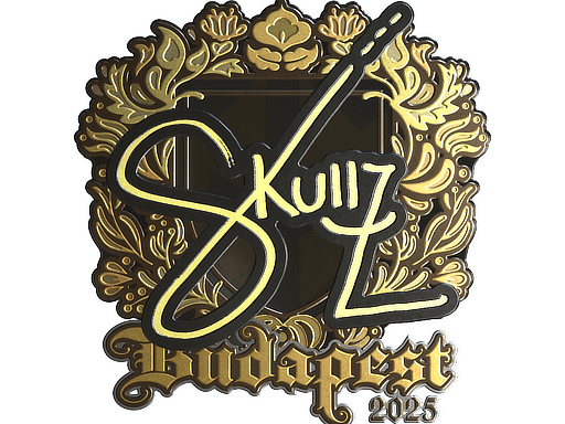 Sticker | skullz (Gold) | Budapest 2025