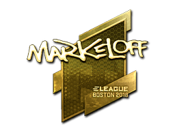 Sticker | markeloff (Gold) | Boston 2018