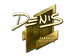 Sticker | denis (Gold) | Boston 2018