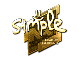 Sticker | s1mple (Gold) | Boston 2018