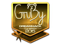 Sticker | GruBy (Gold) | Cluj-Napoca 2015