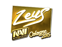 Sticker | Zeus (Gold) | Cologne 2015