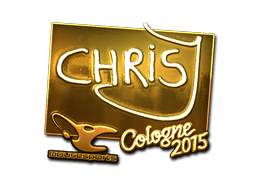 Sticker | chrisJ (Gold) | Cologne 2015