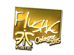 Sticker | flusha (Gold) | Cologne 2015