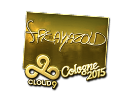 Sticker | freakazoid (Gold) | Cologne 2015