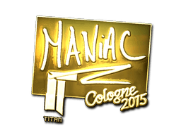 Sticker | Maniac (Gold) | Cologne 2015