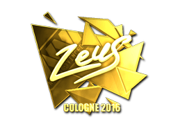 Sticker | Zeus (Gold) | Cologne 2016