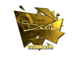 Sticker | DEVIL (Gold) | Cologne 2016