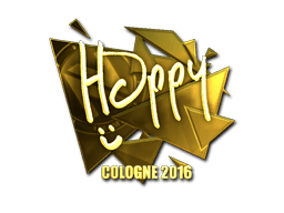 Sticker | Happy (Gold) | Cologne 2016