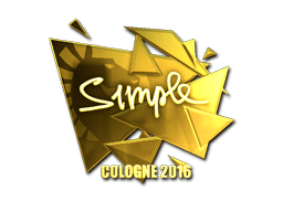 Sticker | s1mple (Gold) | Cologne 2016