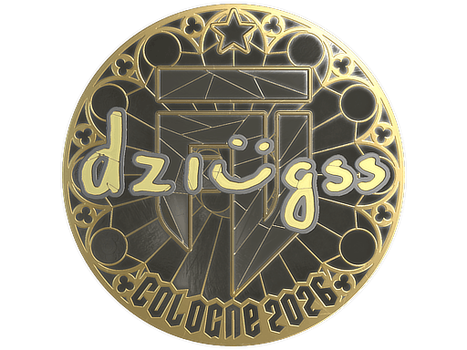 Sticker | dziugss (Gold) | Cologne 2026