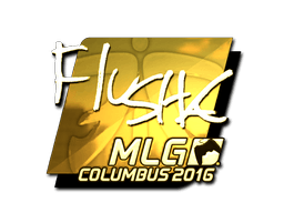 Sticker | flusha (Gold) | MLG Columbus 2016