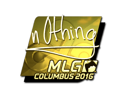 Sticker | n0thing (Gold) | MLG Columbus 2016