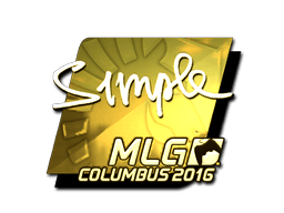 Sticker | s1mple (Gold) | MLG Columbus 2016