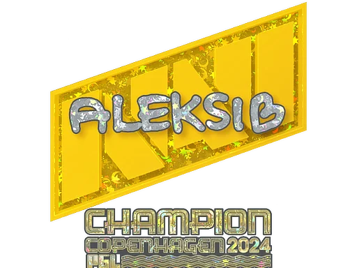 Sticker | Aleksib (Glitter, Champion) | Copenhagen 2024