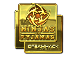 Sticker | Ninjas in Pyjamas (Gold) | DreamHack 2014