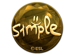 Sticker | s1mple (Gold) | Katowice 2019
