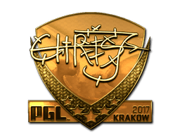 Sticker | chrisJ (Gold) | Krakow 2017