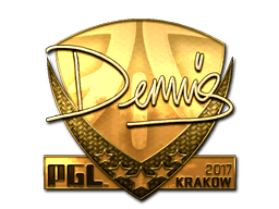 Sticker | dennis (Gold) | Krakow 2017