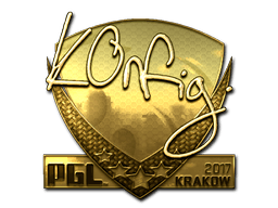 Sticker | k0nfig (Gold) | Krakow 2017