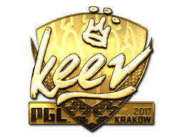Sticker | keev (Gold) | Krakow 2017