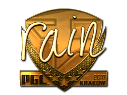 Sticker | rain (Gold) | Krakow 2017