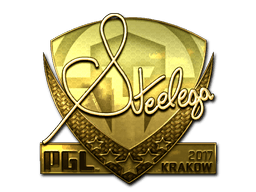 Sticker | steel (Gold) | Krakow 2017