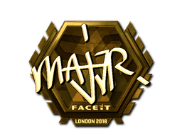 Sticker | MAJ3R (Gold) | London 2018