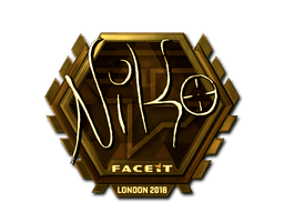 Sticker | NiKo (Gold) | London 2018