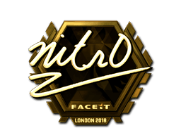 Sticker | nitr0 (Gold) | London 2018
