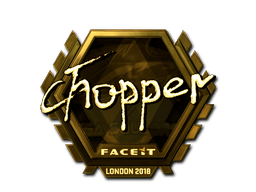 Sticker | chopper (Gold) | London 2018
