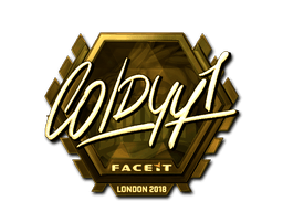Sticker | COLDYY1 (Gold) | London 2018