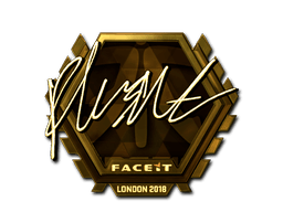 Sticker | flusha (Gold) | London 2018