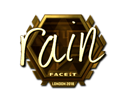 Sticker | rain (Gold) | London 2018
