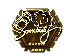 Sticker | somebody (Gold) | London 2018