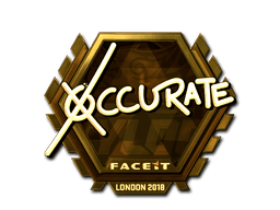 Sticker | xccurate (Gold) | London 2018
