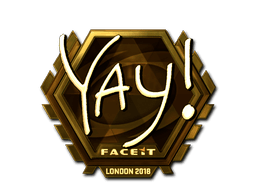 Sticker | yay (Gold) | London 2018