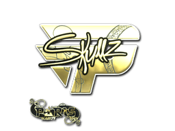 Sticker | skullz (Gold) | Paris 2023