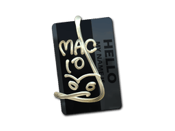 Sticker | Hello MAC-10 (Gold)