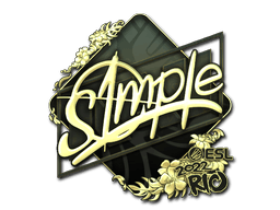 Sticker | s1mple (Gold) | Rio 2022