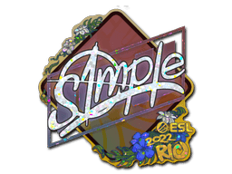 Sticker | s1mple (Glitter) | Rio 2022